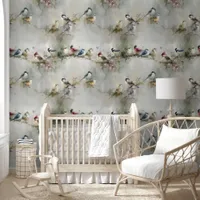 Birds on a Branch Oil Painting  Wallpaper