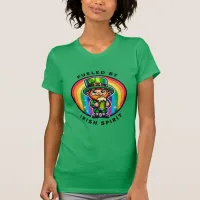 Happy St Patrick's Day Leprechaun with Green Beer T-Shirt