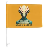 Space Aliens Car Flag