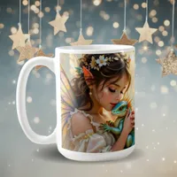 Fairy and Dragon Mystical Personalized Coffee Mug