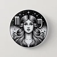 Horoscope Sign Virgo Symbol   Button