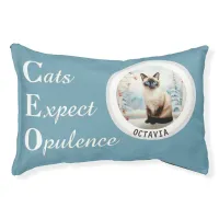 CEO Cats Expect Opulence Photo Name Pillow Pet Bed