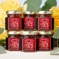 Elegant 36th Rose Wedding Anniversary Celebration Honey Jar Favors