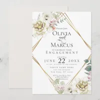 ENGAGEMENT | Ivory Blush Watercolor Floral Invitation