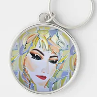 Watercolor Figurative  Swedish Portrait Keychain