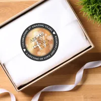 Elegant 47th Copper Wedding Anniversary Classic Round Sticker