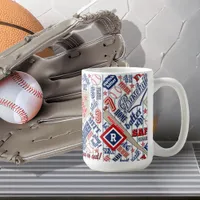 Baseball Typography Red White Blue Monogram ID770 Coffee Mug