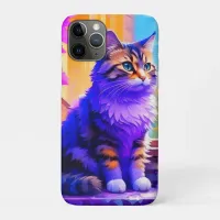 Cute Cat Sitting in Window Ai Art iPhone 11 Pro Case