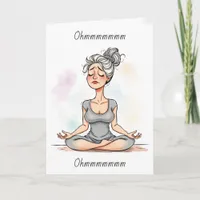 Ohm, Woman doing Yoga | Crazy World Card