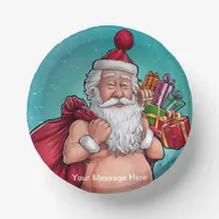 Funny Dirty Santa Christmas Collection Paper Bowls