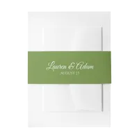 Wedding Invitation Belly Bands / Wraps (Green) Invitation Belly Band