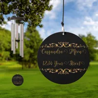 Black and Gold Address Wind Chime