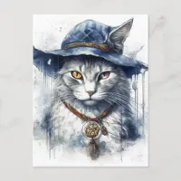 The Witches Familiar Cat Postcard