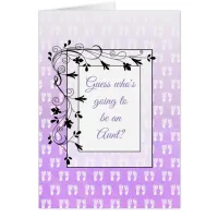 You're going to be an Aunt Announcement card