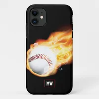 Monogrammed Baseball Case-Mate iPhone Case