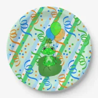 Frog Themed Boy's Birthday Party Paper Plates