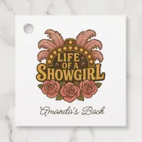 Retro Glam Life of a Showgirl Bachelorette Party Favor Tags