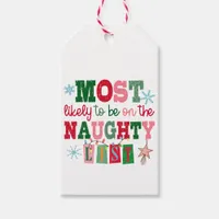 Most Likely to Be on the Naughty List Gift Tags