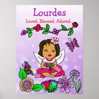 Personalized Loved, Blessed and Adored Fairy Poster