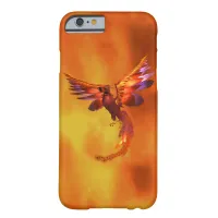 Colorful Phoenix Flying Against a Fiery Background Barely There iPhone 6 Case