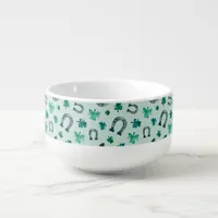 Horse Shoes and Shamrocks Soup Mug