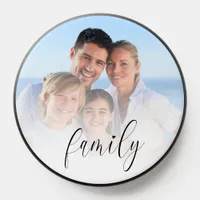 Minimalist Photo Overlay Family Script PopSocket