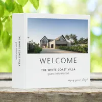 Modern Vacation Rental Guest Welcome Information 3 Ring Binder