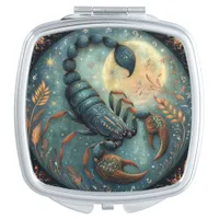 Scorpio Zodiac Birth Sign Astrology Celestial Compact Mirror