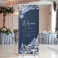 Wild & Whimsical Border Wedding ID1110 Retractable Banner