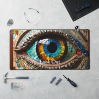 Vivid Eye Stained glass Mosaic Desk Mat