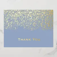 Silver Foil Wedding Thank You  Foil Holiday Postcard