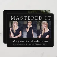 Mastered It Photo Graduation Rounded  Invitation