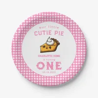 Our Little Cutie Pi Day 1st Birthday pink Paper Plates