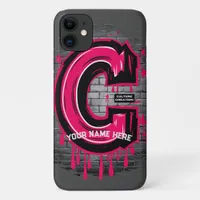 Rep Your Name: Customizable Graffiti Letter "C" iPhone 11 Case