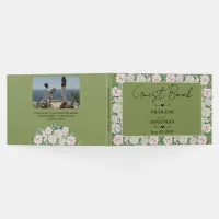 Elegant Floral Embrace Wedding Guest Book