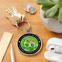 Elegant 66th Titanite Wedding Anniversary Keychain