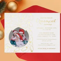 Elegant Ornament Exchange Holiday Invite