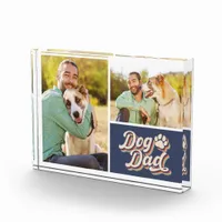 Photo Collage | Dog Dad Paw Print Photo Block