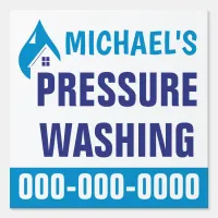 12” x 12” Blue Pressure Washing Double Sided Yard  Sign