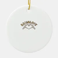 Radiology Skeleton Heart Hands Classic Style Ceramic Ornament