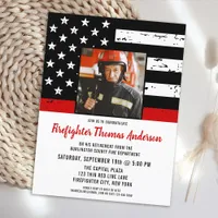 Budget Thin Red Line Photo Firefighter Retirement 