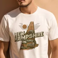 Retro Travel Iconic New Hampshire Graphic T-Shirt