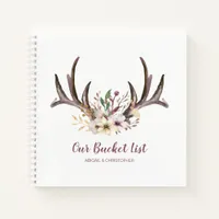 Floral Antlers Our Bucket List Keepsake Journal