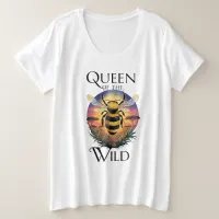 Majestic Bee: Queen of the Wild Plus Size T-Shirt