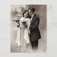 Vintage Couple Love Postcard