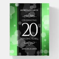 Elegant 20th Emerald Wedding Anniversary Paperweight