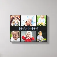Best Father Ever – Father’s Day 6-Photo Collage Canvas Print