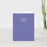 Modern Minimalist Purple Scampi Wedding Thank You Card