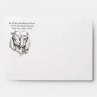 Goat Lovers and Butterflies  Sketch Envelope