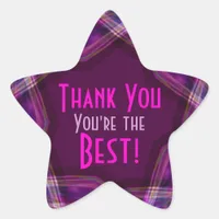 Thank You- You're the Best Star Sticker